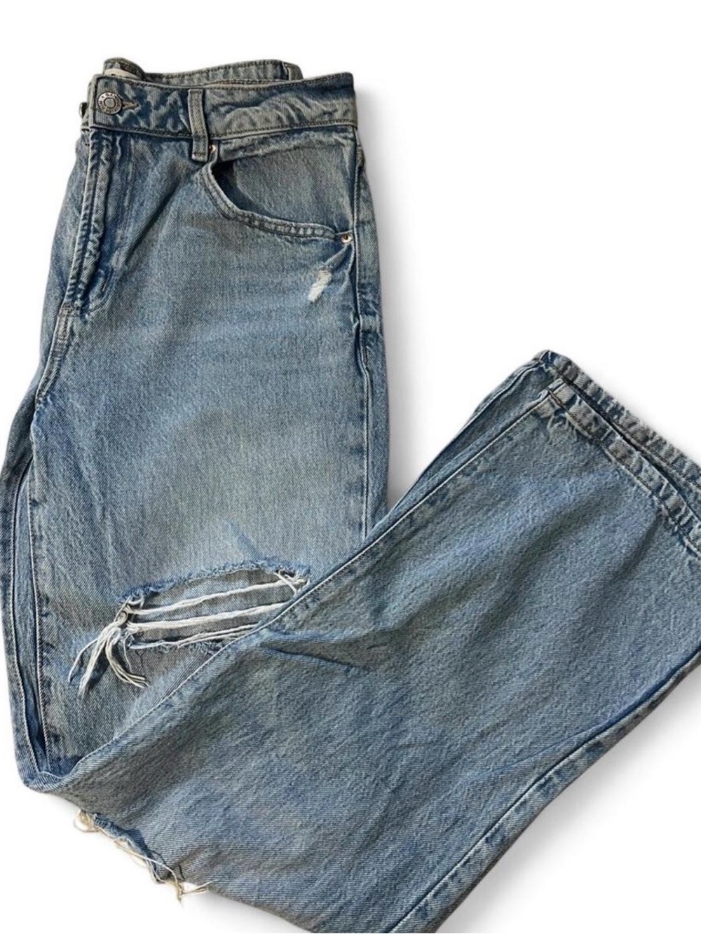 Garage High-Rise Light Blue Distressed Women's Jeans